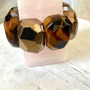 Chunky leopard stretchy bracelet